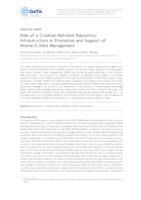 Role of a Croatian National Repository Infrastructure in Promotion and Support of Research Data Management