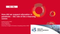 How did we support education in pandemic – the role of the e-learning centre