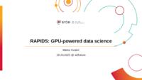 RAPIDS: GPU-powered data science