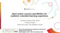 Open online courses and MOOCs for students’ extended learning experience