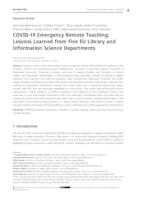 COVID-19 Emergency Remote Teaching: Lessons Learned from Five EU Library and Information Science Departments