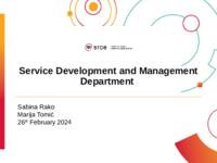 Service Development and Management Department
