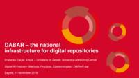 prikaz prve stranice dokumenta DABAR - the national infrastructure for digital repositories