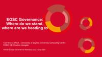 prikaz prve stranice dokumenta EOSC Governance: Where do we stand, where are we heading to