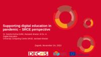 prikaz prve stranice dokumenta Supporting digital education in pandemic – SRCE perspective
