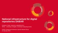 prikaz prve stranice dokumenta National infrastructure for digital repositories DABAR