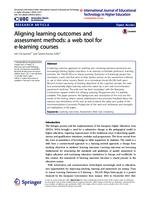 prikaz prve stranice dokumenta Aligning learning outcomes and assessment methods: a web tool for e-learning courses