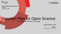 prikaz prve stranice dokumenta Croatian Plan for Open Science