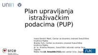 prikaz prve stranice dokumenta Plan upravljanja istraživačkim podacima (PUP)​