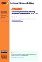 prikaz prve stranice dokumenta Enhancing scientific publishing: automatic conversion to JATS XML