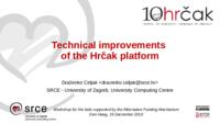 prikaz prve stranice dokumenta Technical improvements of the Hrčak platform