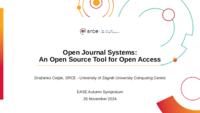 prikaz prve stranice dokumenta Open Journal Systems: An Open Source Tool for Open Access